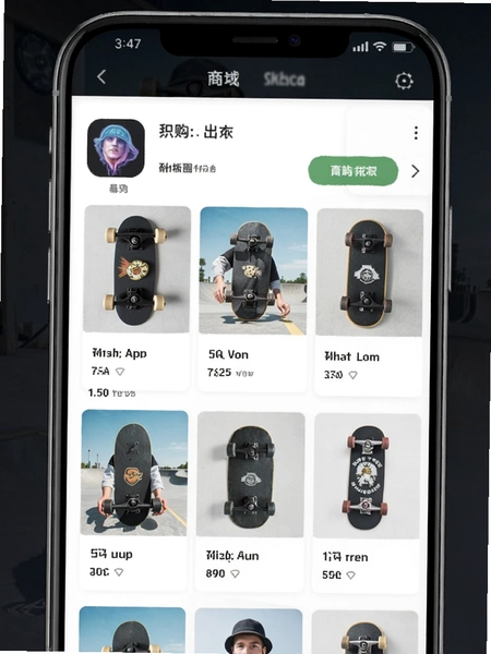 滑板圈app商城装备选购页面预览图