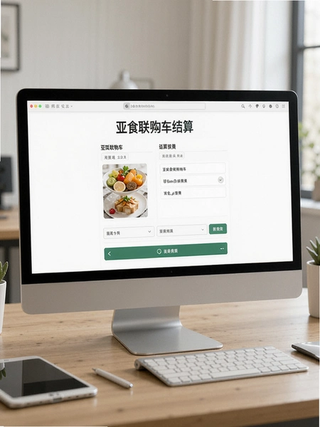 亚食联购物车结算页面预览图