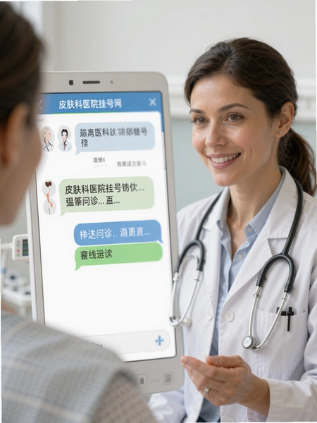 皮肤科医院挂号网 在线问诊聊天界面 医生回复