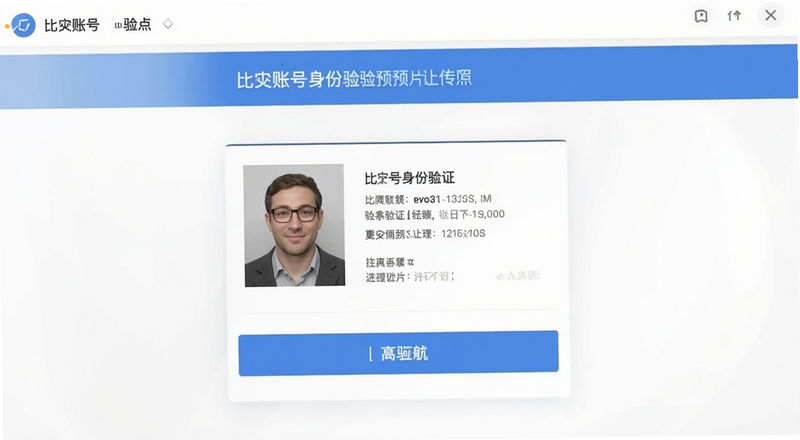 比安账号身份验证上传证件照片界面预览图
