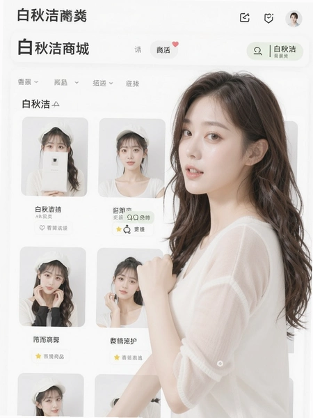 白秋洁商城商品分类界面