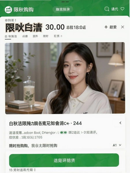 白秋洁限时抢购页面预览图