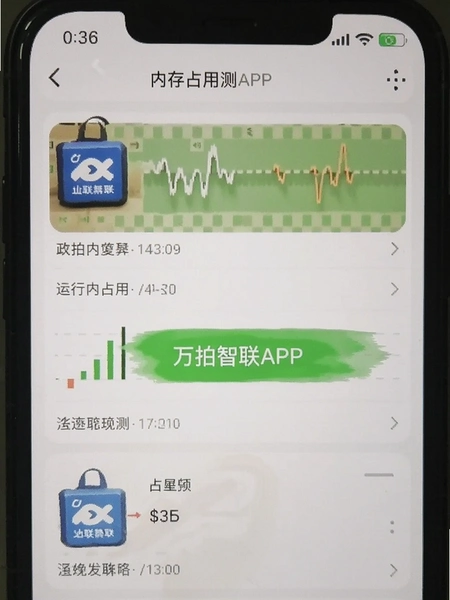 万拍智联APP运行内存占用实测截图