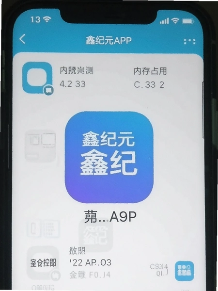 鑫纪元APP内存占用实测截图