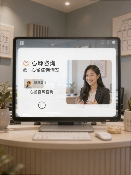 心雀心理咨询专属咨询室界面预览图