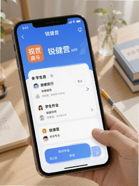 锐健营APP学生作业界面预览图