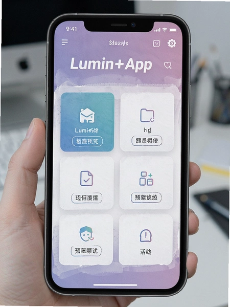 Lumin+App主界面功能布局预览图