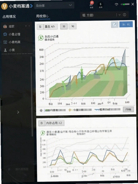 小麦档案通后台内存占用情况截图