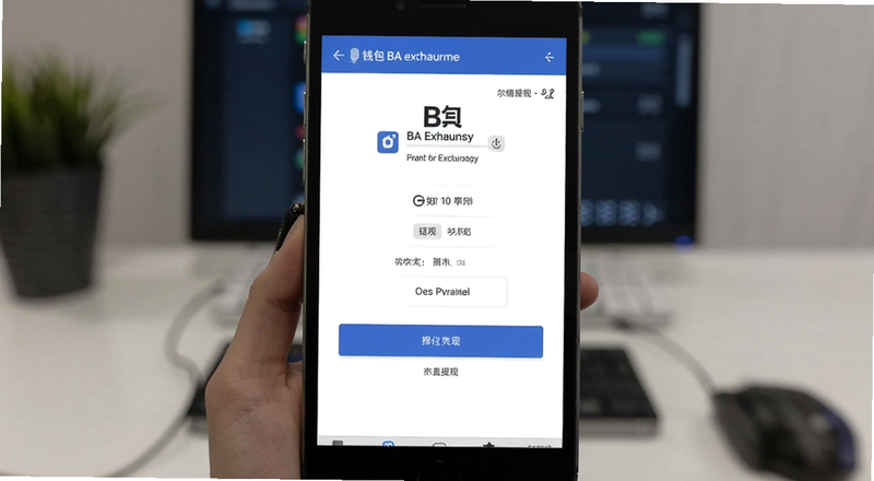 钱包BA交易所充值提现页面操作预览图