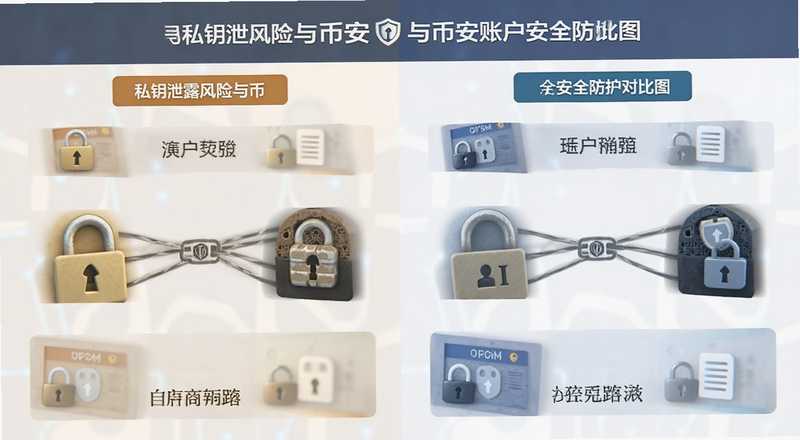 私钥泄露风险与币安账户安全防护对比图