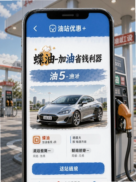 蝶油-加油省钱利器 油站优惠页面