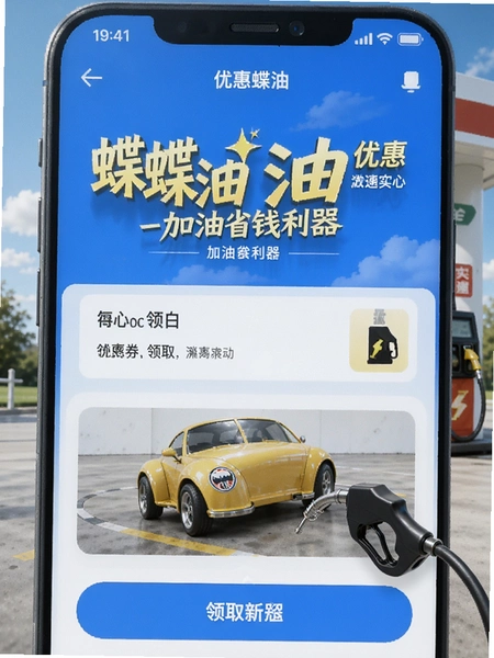 蝶油-加油省钱利器 优惠券领取界面