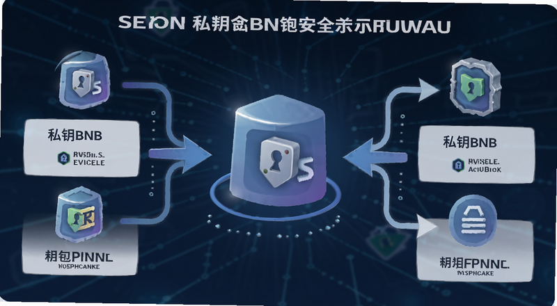 私钥BNB钱包安全概念示意图