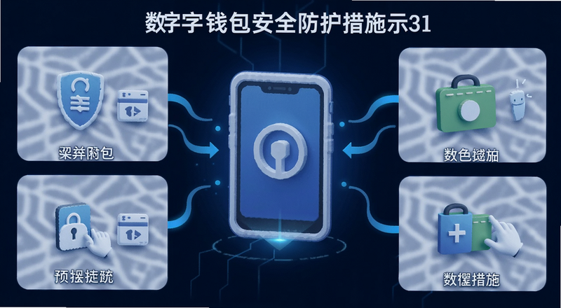 数字钱包安全防护措施示意图