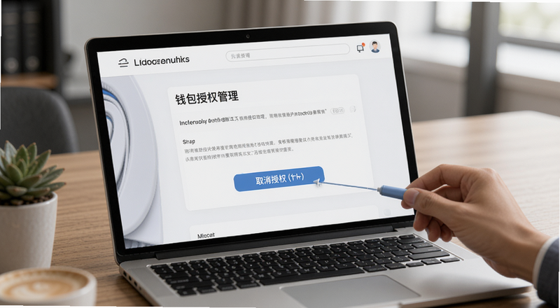 钱包授权管理页面取消授权操作图