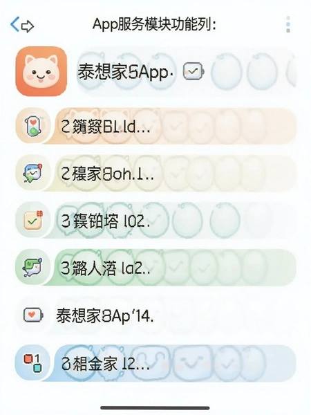 ̩���App����ģ�鹦���б���ͼ