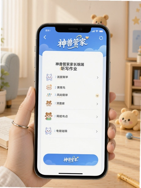 神兽管家家长端听写作业界面
