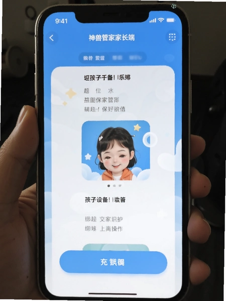 神兽管家家长端绑定孩子设备操作界面