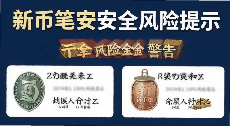 新币笔安安全风险提示警示图