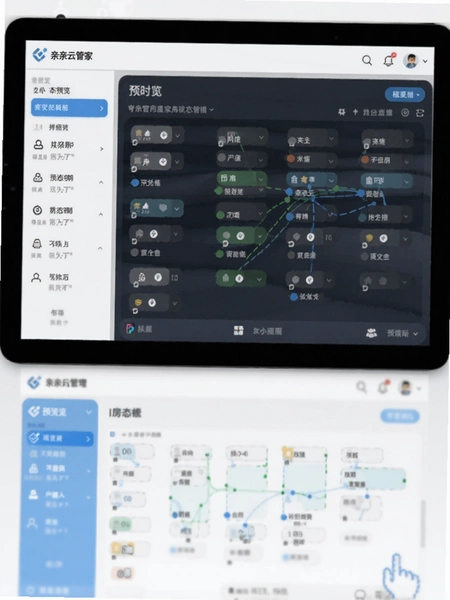亲亲云管家房态管理界面预览图