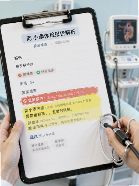 问小添体检报告解析异常指标高亮展示