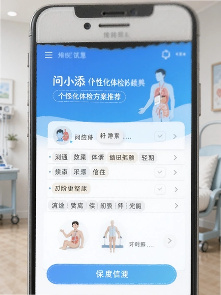 问小添个性化体检方案推荐页面