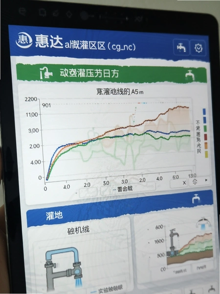惠达智能灌溉灌区日志压力曲线界面