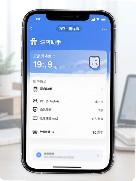 巡店助手应用内存占用详情页