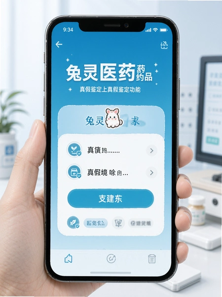 兔灵医药药品真假鉴定功能界面