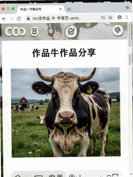 作品牛作品分享页在浏览器打开效果