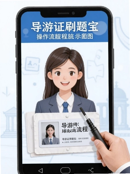 导游证刷题宝操作流程示意图