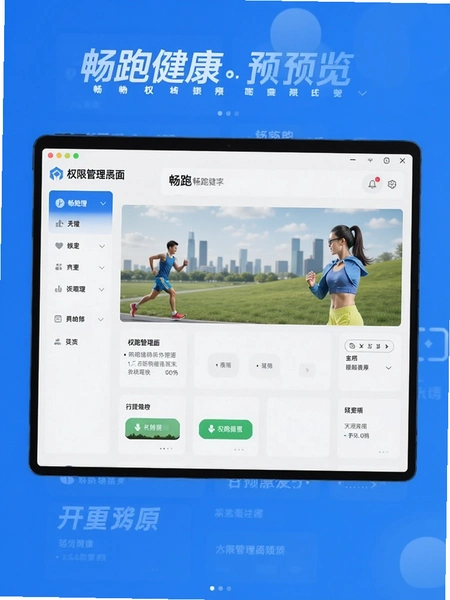 畅跑健康 权限管理界面预览图