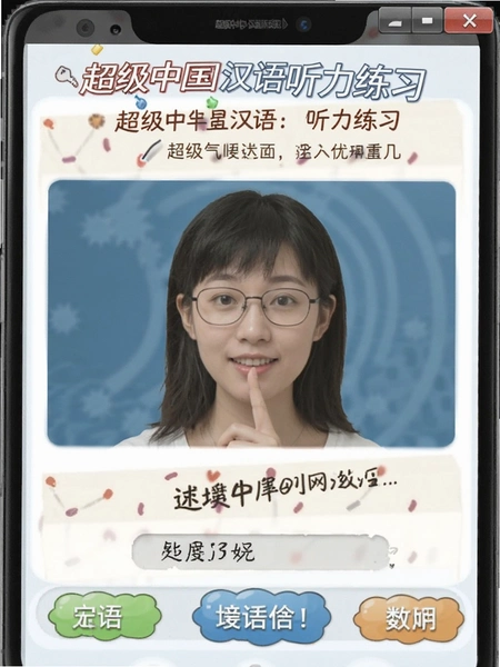 SuperChinese汉语听力练习界面