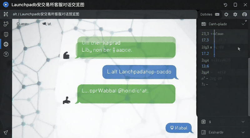 Launchpadb安交易所客服聊天界面|alt=