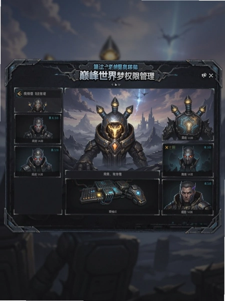 巅峰世界梦权限管理界面截图