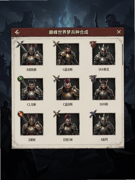 巅峰世界梦兵种合成界面预览图
