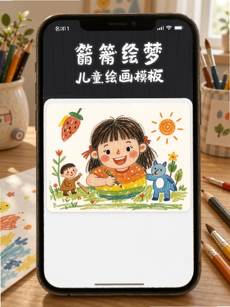 �ʼ���ζ�ͯ�滭ģ��չʾ ��������+Ԥ��ͼ