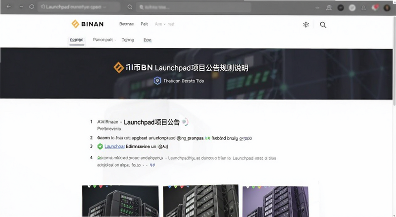 币安Launchpad项目公告规则说明页面预览图