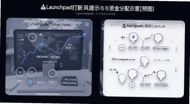 Launchpad打新风险提示与资金分配示意图预览图