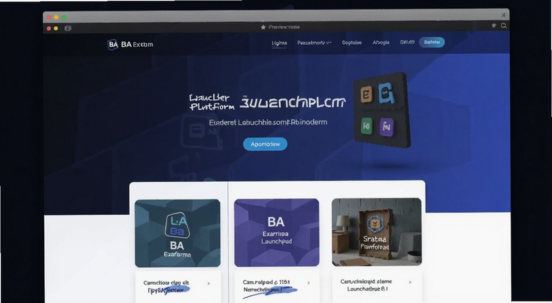 BA交易所Launchpad平台首页界面预览图
