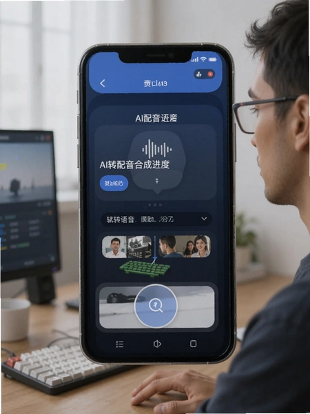 文字转语音AI配音合成进度界面