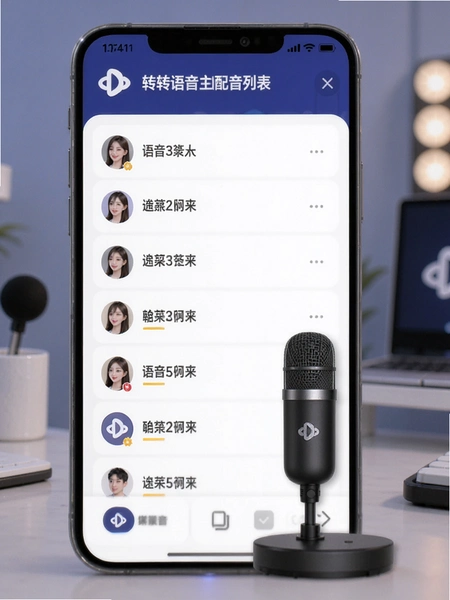 文字转语音AI配音主播列表界面