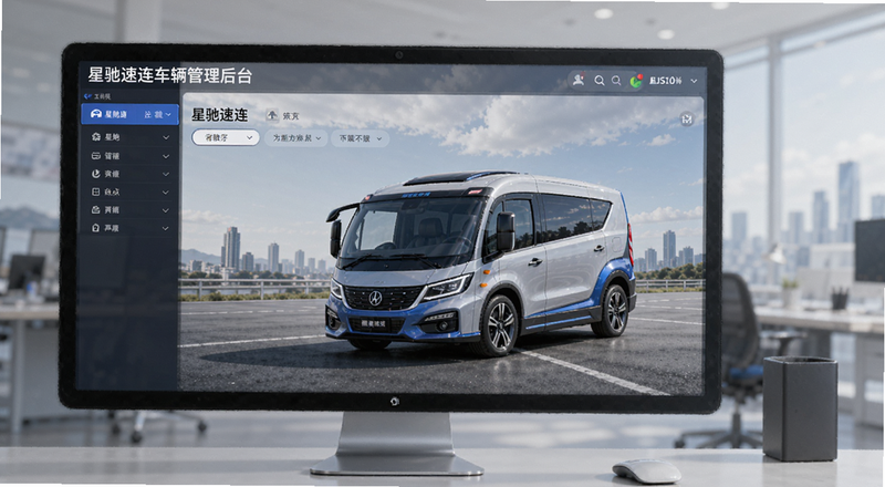 星驰速连车辆管理后台界面预览图