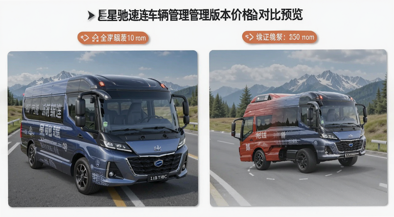 星驰速连车辆管理版本价格对比预览图