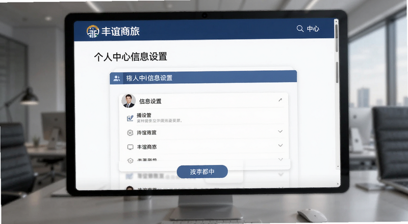 丰谊商旅个人中心信息设置页面预览图
