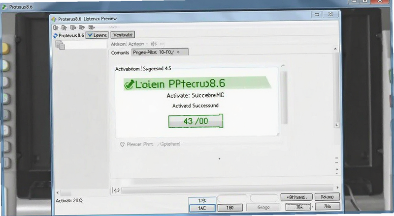 Proteus8.6����֤�������漤��ɹ�״̬Ԥ��ͼ