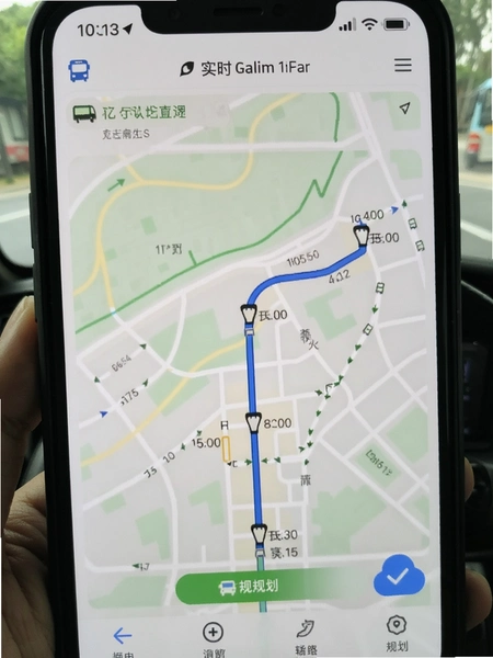 公交实时定位软件路线规划界面