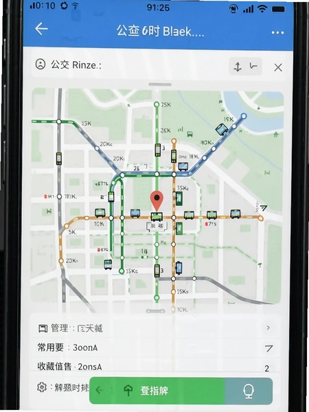 公交实时定位软件常用线路收藏管理界面预览图