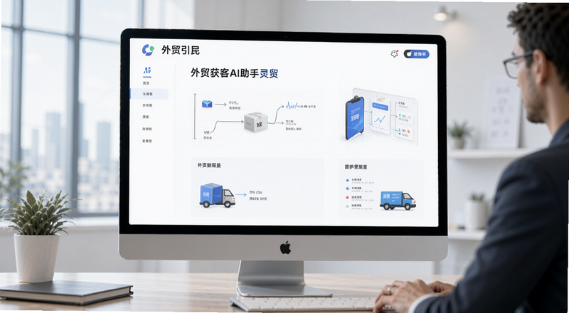 外贸获客AI助手灵贸功能界面预览图