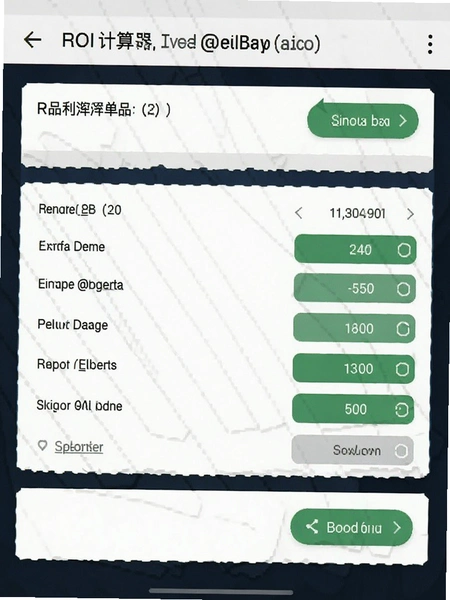 ROI计算器单品利润计算界面截图